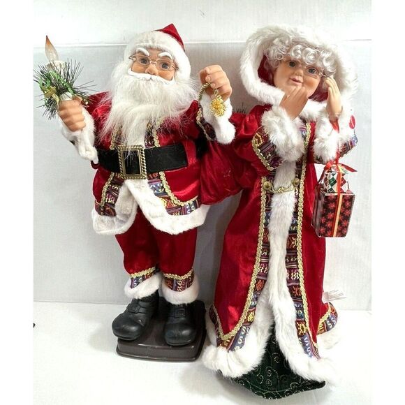 Pan Asian Creations Animated Santa & Ms Claus The Night Before Christmas 2' tall - Picture 1 of 14